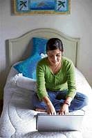 Restless: Many youngsters surf the Internet late at night.