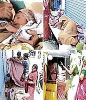 HIV-positive woman Alivelu gives birth by the roadside after a hospital refused to admit her. Picture courtesy: NDTV