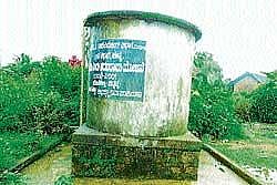 A tank constructed for residents of Navagrama Colony.