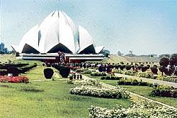 Symbols of Faith: The Bahai Temple in Delhi.