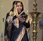 President Pratibha Patil lights a lamp to inaugurate the all India seminar on Judicial Reforms in New Delhi on Saturday. PTI