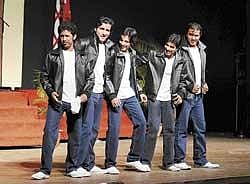 Cool dudes: The black-jacket greasers.