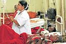 Inmates of Beggars Colony undergoing treatment at the Isolation Hospital in Bangalore on Wednesday. DH Photo