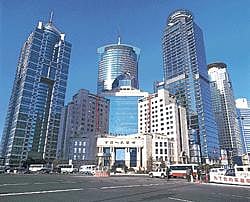 The Lujiazhui Finance and Trade Zone, Pudong, Shanghai, China. Getty Images