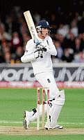 Rearguard Action Stuart Broad hammers a boundary during his century against Pakistan at Lords on Friday. Reuters