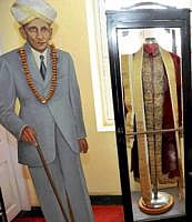 Treasure house: Diwan dress of Visvesvaraya on display at the museum.