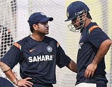 Sachin Tendulkar and Mahendra Singh Dhoni
