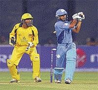 Fetch that! MK Manjunath of Provident Bangalore in action en route to his 47 against Bijapur Bulls on Thursday. DH photo