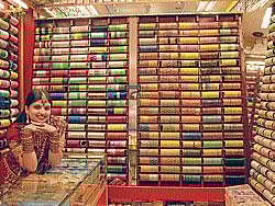One of the Fancy stores in Mysore which displays colourful bangles. DH PHOTO