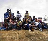 All friends: Having a good time.