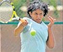 Smack! SP Ritu defeated Krutika S Raj in straight sets in their girls under-16 first-round match on Tuesday. DH photo