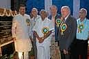 Union Minister of State for Science and Technology Prithviraj Chavan, Director, CFTRI, Dr V Prakash, MP, A H Vishwanath, Director General, CSIR, Prof Samir K Brahmachari, Prof M S Swaminathan and Head, PCT, CFTRI, Dr A G Appu Rao after the unveiling of foundation plaque of community hall, at CFTRI in Mysore on Sunday. dh photo