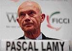 WTO Director General Pascal Lamy addressing the Ficci, in New Delhi, on Friday. AFP