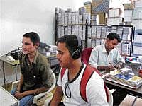 Voice Of Change: Mitra Jyothis Talking Book Library has been a great opportunity for the visually challenged to enhance their knowledge.Photos by Aruna Chandaraju
