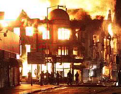 London riots. AP Photo