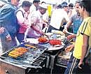 Delicious: Food stalls offer a variety of dishes during the festival.