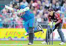 Debutant Ajinkya Rahane scored a fiery 61 runs to power India to a 165 against England in the one-off T20-international in Manchester on Wednesday. AFP