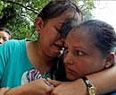 North Sikkim: Relatives of Sunday's earthquake victims crying at Mangan, the worst affected hamlet in North Sikkim. PTI
