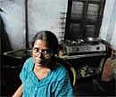 SPARTAN LIFE: Shikha Sen Roy at her single-room home. PIC COURTESY/ WFS.