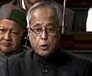 Finance Minister Pranab Mukherjee speaks in the Lok Sabha in New Delhi on Wednesday. PTI