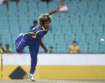 Sri Lanka's Lasith Malinga bowls during their ODI cricket match against Australia at the Sydney Cricket Ground in Sydney, Australia, FridayAP Photo