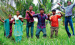 Students of Kaliyuva mane, special school jump with joy upon hearing the SSLC results that was announced recently. (pics by spl arrangement)