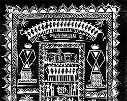 folk art A more than 20 year old Saura tribal painting.