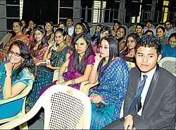 Good times: A section of the graduating batch.