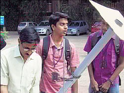 DELIGHTED: Students of CMRIT.