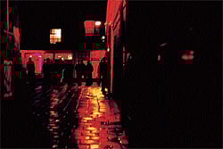 Under the red light