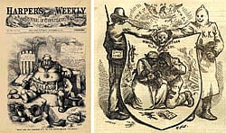 Bold Nasts political cartoons in Harpers Weekly were a big hit.