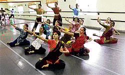 in sync Students of Attakkalari Centre for Movement Arts.