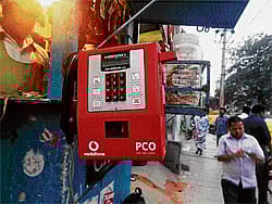 vanishing One of the telephone booths in Tavarekere.