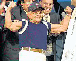 GOING STRONG The winner of the Mr Universe title in 1952, Manohar Aich, who turned 100 on March 17, is an icon of fitness and longevity.