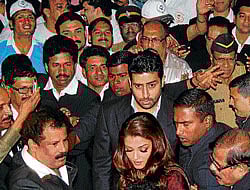 rough n tough It is difficult for bodyguards of Bollywood celebs to keep fans at bay.