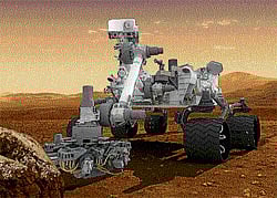Search for life Curiosity will study one of Mars most ancient rocks, clay. (Below) Curiositys destination is the somewhat small Gale Crater. (photos courtesy: nasa)