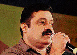 tough cop Malayalam movie star Suresh Gopi.