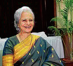 charming Waheeda Rehman in myriad moods. DH Photo: Chaman Gautam
