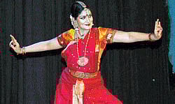 Classic: Geeta Chandran demonstrated the relationship between Sanskrit and Bharatanatyam.