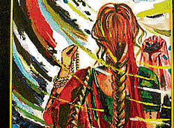 Spiritual: Tulsi, a work in acrylic in the series Ishq Haqiqi.