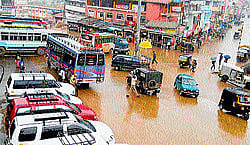The existing private bus stand in Madikeri.