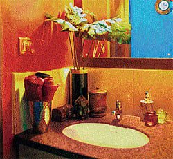 THEME FOR A ROOM When it comes to design and look, your powder room shouldnt stand out from the rest of the house. (Photos courtesy: Anusuiya Bharadwaj)