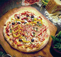 Different Olives on pizzas have been around but olive oil (below) is now being adopted as cooking medium too.