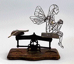 Experimental: James Chedburns works in wire.