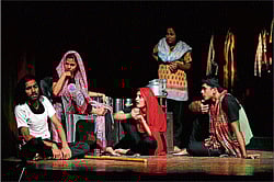 WELL adapted A scene from the play Jai Jawan Party staged by Ramjas College.