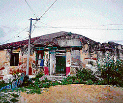 Tipus bungalow in Nangali village of Mulbagal taluk. Dh Photo
