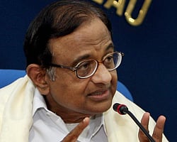Union Finance Minister P Chidambaram at a press conference in New Delhi on Friday. PTI