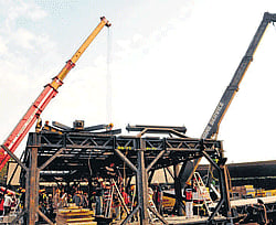 Work in progress at the Mohali site.