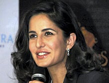 Bollywood actress Katrina Kaif at a promotional event in Gurgaon on Wednesday. PTI Photo