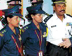 Dress code: If everything goes as per police plans, security guards across State will have common uniforms. DH file photo